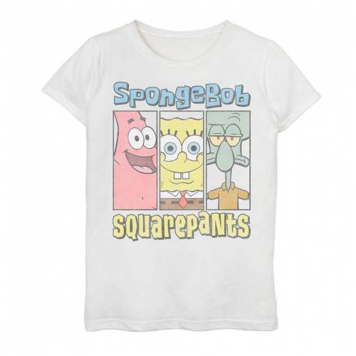 全国宅配無料 Nickelodeon スポンジボブ グラフィック Tシャツ 白色 ホワイト Nickelodeon Spongebob Squarepants Group Panels Graphic Tee White キッズ ベビー マタニティ トップス Tシャツ 在庫一掃 Lexusoman Com
