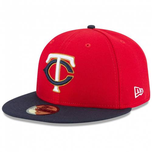 Red メンズ オーセンティック ニューエラ ファッション メンズ帽子 スニケス 上質で快適 の 59fifty Twn ニューエラ Hat 赤 Fitted ツインズ エラ コレクション ニューエラ Onfield レッド Collection ミネソタ ファッションブランド カジュアル New Authentic