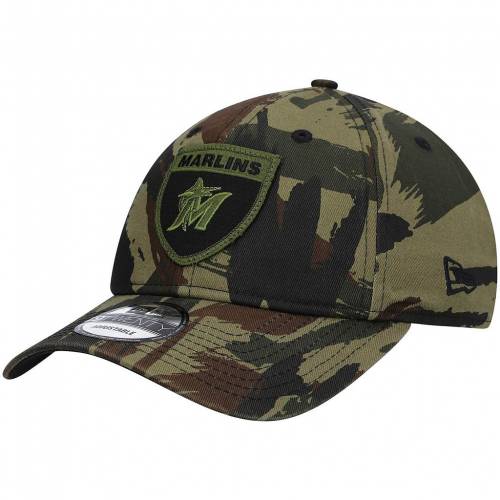 Mrl グリーン Era メンズキャップ ニューエラ 緑 Crest カモ柄 ニューエラ Green New Hat Adjustable エラ マイアミ Camo マーリンズ キャップ バッグ Green 9twenty