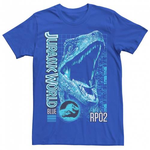 人気満点 Licensed Character キャラクター 青色 ブルー テック Tシャツ Licensed Character Jurassic World Two Blue Face Tech Schematic Tee Royal メンズファッション トップス Tシャツ カットソー スニケス Seal限定商品 Www Cairod Church Org