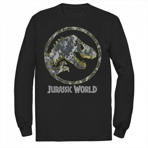 キャラクター 黄色 イエロー コイン ロゴ Tシャツ 【 LICENSED CHARACTER JURASSIC WORLD CAMOUFLAGE YELLOW OUTLINE FOSSIL COIN LOGO TEE / 】 メンズファッション トップス カットソー|スニケス