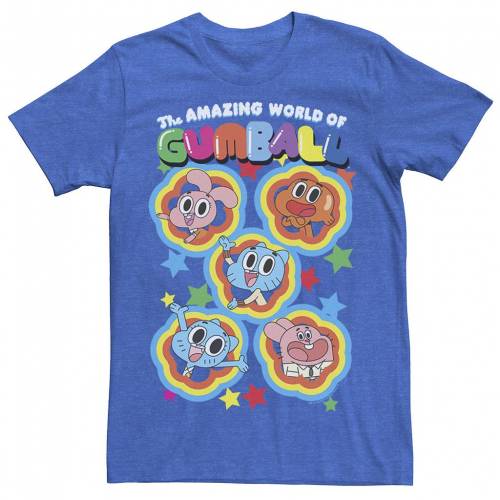 在庫限り Licensed Character キャラクター スターズ Tシャツ Licensed Character Cartoon Network The Amazing World Of Gumball Five Stars Group Shot Colorful Tee Royal Hthr メンズファッション トップス Tシャツ カットソー 正規品 Unitedpharmacy Com Sa