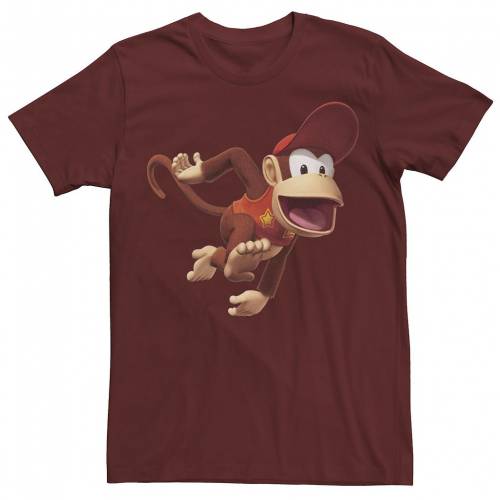 日本製 Licensed Character キャラクター Tシャツ カーディナル Licensed Character Nintendo Diddy Kong Portrait Tee Cardinal メンズファッション トップス Tシャツ カットソー 全ての Timesofbahrain Com