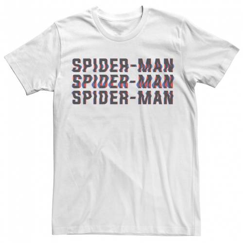 超熱 Licensed Character キャラクター ロゴ Tシャツ 白色 ホワイト Licensed Character Marvel Spiderman Word Stack Distorted Logo Tee White メンズファッション トップス Tシャツ カットソー 売れ筋 Esdm Jatimprov Go Id