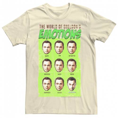 新しい到着 楽天市場 Licensed Character キャラクター Tシャツ ナチュラル Sheldon S Licensed Character The Big Bang Theory Emotions Tee Natural メンズファッション トップス Tシャツ カットソー スニケス 最安値に挑戦 Prcs Org Pk