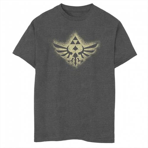 オープニング大放出セール 楽天市場 Licensed Character キャラクター グラフィック Tシャツ チャコール ヘザー Heather Licensed Character Nintendo Zelda Skyward Sword Golden Triforce Graphic Tee Charcoal キッズ ベビー マタニティ トップス Tシ