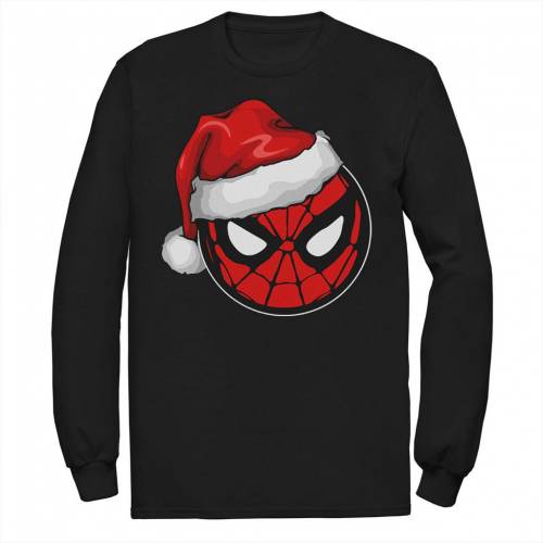 マーベル ロゴ Tシャツ 黒色 ブラック 【 MARVEL SPIDER-MAN SANTA HAT LOGO TEE / BLACK 】 メンズファッション トップス カットソー|スニケス