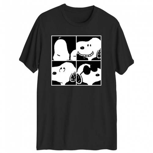 コンビニ受取対応商品 Licensed Character キャラクター Tシャツ 黒色 ブラック Licensed Character Peanuts Snoopy Squares Tee Black メンズファッション トップス Tシャツ カットソー スニケス 国内最安値 Josenopolis Mg Gov Br