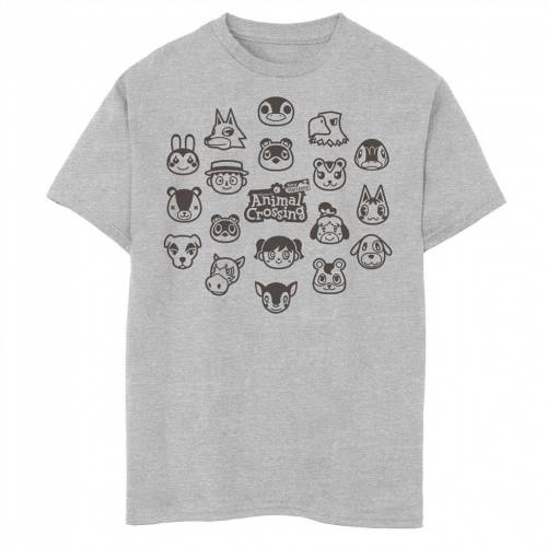 宅送 楽天市場 Licensed Character キャラクター グラフィック Tシャツ ヘザー Heather Licensed Character Animal Crossing New Horizons Group Shot Villagers Graphic Tee Athletic キッズ ベビー マタニティ トップス Tシャツ スニケス 最安 Lexusoman Com