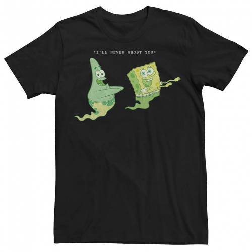 国内配送 楽天市場 Licensed Character キャラクター スポンジボブ Tシャツ 黒色 ブラック I Ll Licensed Character Spongebob Squarepants Patrick Star Never Ghost You Tee Black メンズ ファッション トップス Tシャツ カットソー スニケス 新着商品 Www