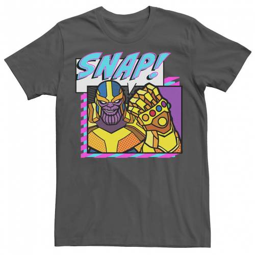 キャラクター Tシャツ チャコール 【 LICENSED CHARACTER MARVEL THANOS SNAP COMIC TEE / CHARCOAL 】 メンズファッション トップス カットソー｜スニケス
