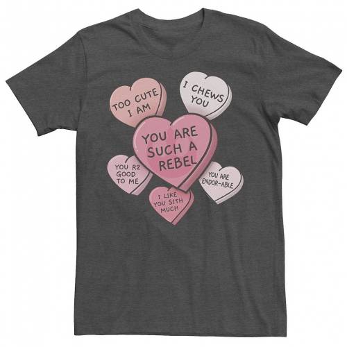 キャラクター Tシャツ チャコール ヘザー スターウォーズ VALENTINE'S 【 LICENSED CHARACTER STAR WARS CANDY HEARTS DAY TEE / CHARCOAL HEATHER 】 メンズファッション トップス カットソー｜スニケス
