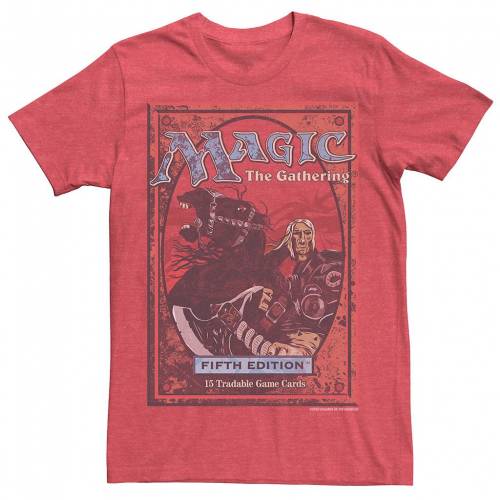 キャラクター Tシャツ 赤 レッド ヘザー MAGIC: 【 LICENSED CHARACTER THE GATHERING FIFTH EDITION CARD TEE / RED HEATHER 】 メンズファッション トップス カットソー｜スニケス