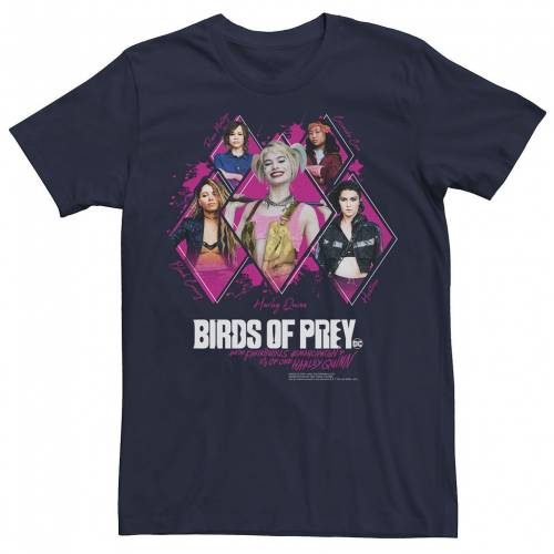 キャラクター ダイヤモンド Tシャツ 紺色 ネイビー QUINN: 【 LICENSED CHARACTER HARLEY BIRDS OF PREY DIAMOND GROUP PORTRAITS TEE / NAVY 】 メンズファッション トップス カットソー｜スニケス