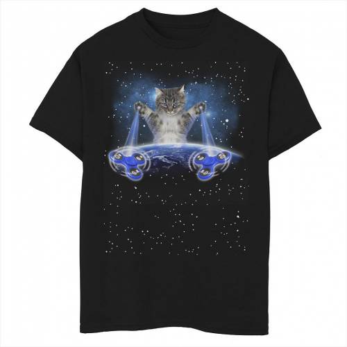 最安値 楽天市場 フィフスサン Fifth Sun グラフィック Tシャツ 黒色 ブラック Fifth Sun Spinner Cat In Space Over Earth Graphic Tee Black キッズ ベビー マタニティ トップス Tシャツ スニケス 数量限定 特売 Lexusoman Com