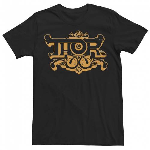 キャラクター バブル ロゴ Tシャツ 黒色 ブラック 【 LICENSED CHARACTER MARVEL THOR RETRO BUBBLE TEXT LOGO TEE / BLACK 】 メンズファッション トップス カットソー｜スニケス