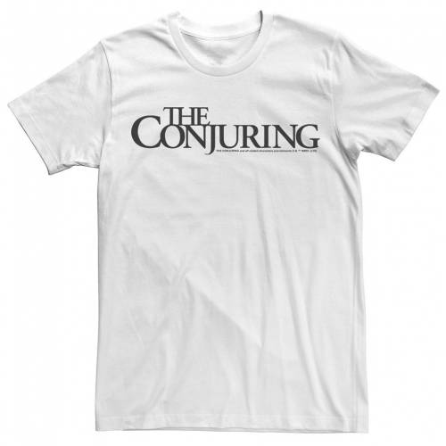 国際ブランド Licensed Character キャラクター ロゴ Tシャツ 白色 ホワイト Licensed Character The Conjuring Simple Text Logo Tee White メンズファッション トップス Tシャツ カットソー 注目の Steeline Pk