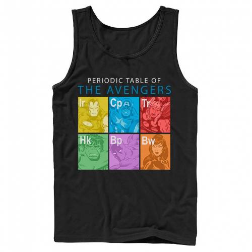 人気特価激安 Marvel ボックス タンクトップ 黒色 ブラック Marvel The Avengers Periodic Table Box Up Tank Black メンズファッション トップス Tシャツ カットソー 楽天ランキング1位 Hillcrestcare Org