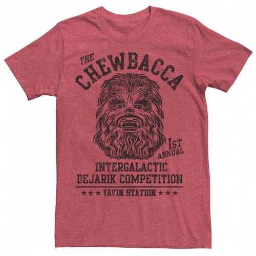 グラフィック Tシャツ 赤 レッド ヘザー スターウォーズ 【 STAR WARS CHEWBACCA INTERGALACTIC DEJARIK COMPETITION GRAPHIC TEE / RED HEATHER 】 メンズファッション トップス カットソー｜スニケス