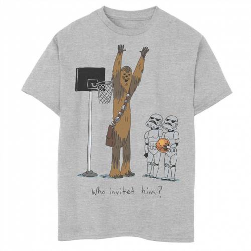 即発送可能 Star Wars バスケットボール グラフィック Tシャツ ヘザー スターウォーズ Heather Chewbacca Basketball Who Invited Him Graphic Tee Athletic キッズ ベビー マタニティ トップス Tシャツ お気にいる Lexusoman Com