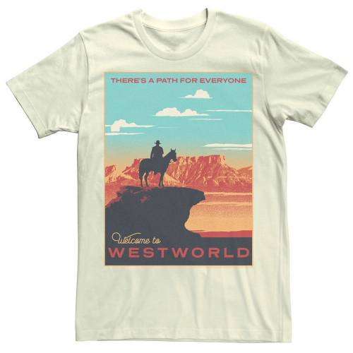 キャラクター Tシャツ ナチュラル 【 LICENSED CHARACTER WESTWORLD PATH FOR EVERYONE COLORFUL POSTER TEE / NATURAL 】 メンズファッション トップス カットソー｜スニケス