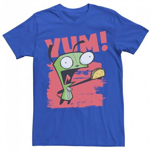 キャラクター Tシャツ YUM! 【 LICENSED CHARACTER NICKELODEON INVADER ZIM GIR SCREAMING TACO PORTRAIT TEE / ROYAL 】 メンズファッション トップス カットソー｜スニケス
