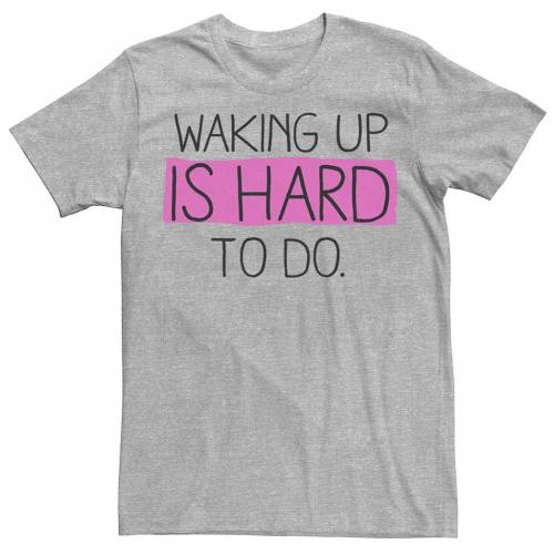 キャラクター グラフィック Tシャツ ヘザー 【 LICENSED CHARACTER WAKING UP IS HARD TO DO HIGHLIGHTED TEXT GRAPHIC TEE / ATHLETIC HEATHER 】 メンズファッション トップス カットソー｜スニケス