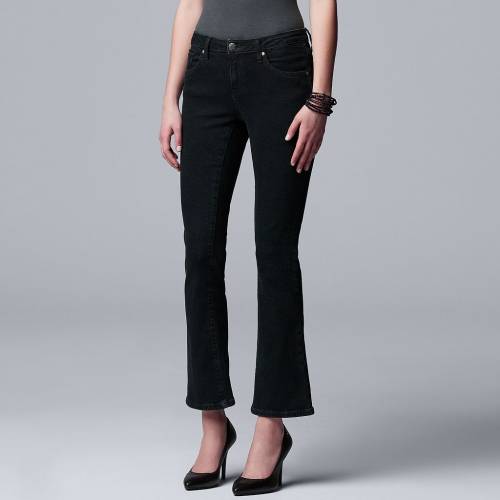 お買い求めしやすい価格 Simply Vera Vera Wang 小さめ パワー ジーンズ 黒色 ブラック Power Simply Vera Wang Petite Stretch Bootcut Jeans Black レディースファッション ボトムス パンツ 新規購入 ボトムス パンツ Angelim Pe Gov Br