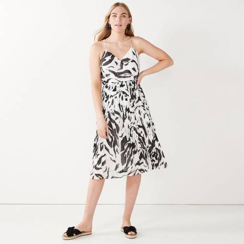 訳ありセール格安 楽天市場 ナインウエスト Nine West 小さめ ドレス Nine West Petite Zebraprint Pleated Fauxwrap Dress Zebra Stroke レディースファッション ドレス スニケス 全ての Advance Com Ec