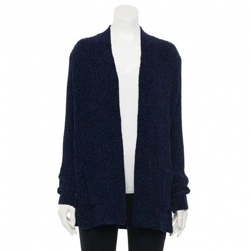 新版 Apt 9 カーディガン 紺色 ネイビー Apt 9 Spacedyed Chenille Cardigan Genuine Navy レディースファッション トップス ニット セーター 海外最新 Belladentestetic Com