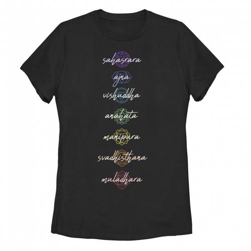 【★百貨店SALE★6/11夜夜中2時迄】グラフィック プルオーバー 黒いこと 黒いこと 【 UNBRANDED THE 7 CHAKRAS NAMED STACKED GRAPHIC TEE / BLACK 】 キッズ もの言う花 マタニティ トップス カットソー