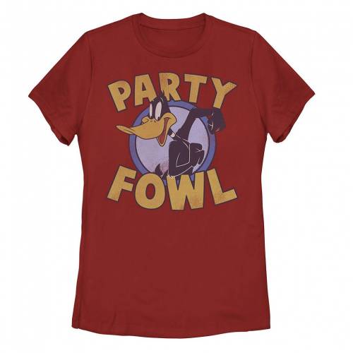 【★百貨店SALE★6/11夜夜中2時迄】文字記号 プルオーバー 赤 赤いこと 【 LICENSED CHARACTER DAFFY DUCK PARTY FOWL PORTRAIT TEE / RED 】 キッズ もの言う花 マタニティ トップス カットソー