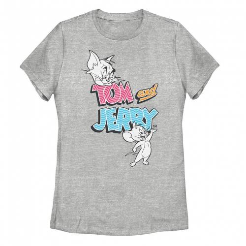 【★百貨店SALE★6/11夜夜中2時迄】文字記号 ロゴタイプ プルオーバー ギョリュウモドキ 【 LICENSED CHARACTER TOM AND JERRY CAT MOUSE LOGO TEE / ATHLETIC HEATHER 】 キッズ もの言う花 マタニティ トップス カットソー