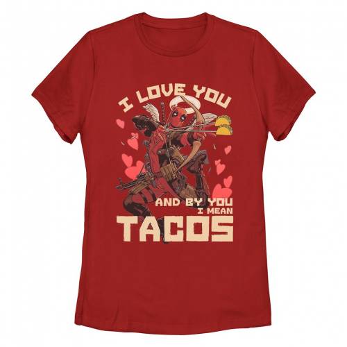 【★百貨店SALE★6/11夜夜中2時迄】文字記号 プルオーバー 赤 赤いこと 【 LICENSED CHARACTER MARVEL DEADPOOL TACO LOVE TEE / RED 】 キッズ もの言う花 マタニティ トップス カットソー