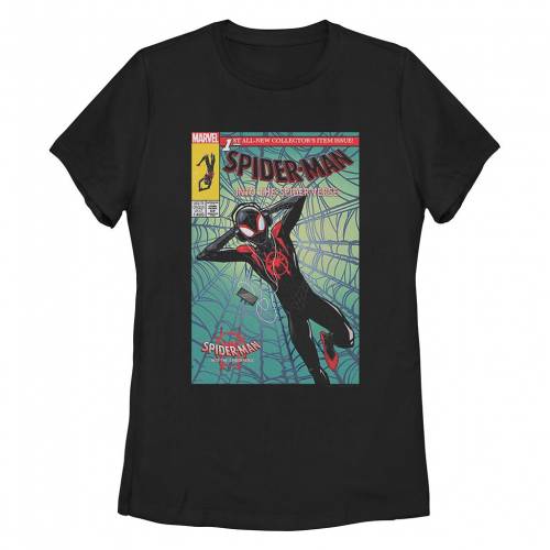 【★百貨店SALE★6/11夜夜中2時迄】文字記号 プルオーバー 黒いこと 黒いこと 【 LICENSED CHARACTER SPIDER-VERSE MILES COMIC COVER TEE / BLACK 】 キッズ もの言う花 マタニティ トップス カットソー