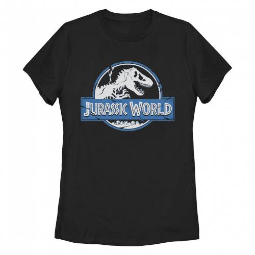 キャラクター 青色 ブルー ロゴ Tシャツ 黒色 ブラック 【 LICENSED CHARACTER JURASSIC WORLD FALLEN KINGDOM CRACKED BLUE STONE LOGO TEE / BLACK 】 キッズ ベビー マタニティ トップス カットソー画像