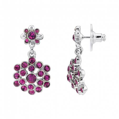 イヤリング 紫 パープル 【 1928 SILVER-TONE AMETHYST DROP EARRINGS / PURPLE 】 ジュエリー アクセサリー レディースジュエリー 16,100円