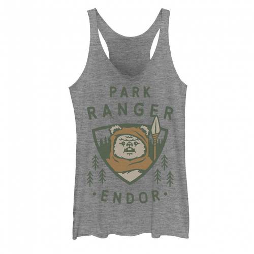 Licensed Character キャラクター パーク レンジャー タンクトップ 灰色 グレー グレイ ヘザー スターウォーズ ジュニア キッズ Gray Heather Licensed Character Ewok Park Ranger Endor Ahealthcare Com