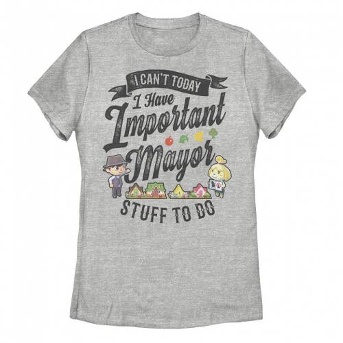【★百貨店SALE★6/11夜夜中2時迄】文字記号 プルオーバー ギョリュウモドキ 【 LICENSED CHARACTER NINTENDO ANIMAL CROSSING IMPORTANT MAYOR STUFF TEE / ATHLETIC HEATHER 】 キッズ もの言う花 マタニティ トップス カットソー