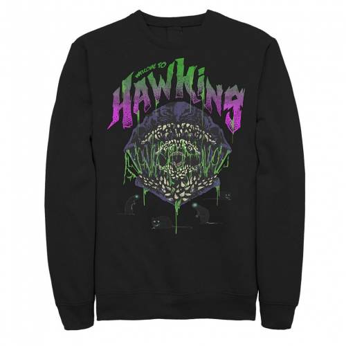 Licensed Character キャラクター スウェットシャツ トレーナー 黒色 ブラック メンズ Licensed Character Netflix Stranger Things Demogorgon Welcome To Hawkins Sweatshirt Black Tintareklam Com Tr