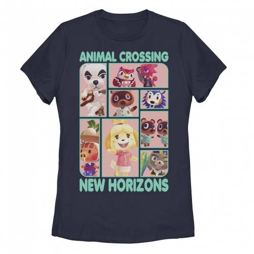 【★百貨店SALE★6/11夜夜中2時迄】文字記号 プルオーバー 紺色 米国海軍 【 LICENSED CHARACTER ANIMAL CROSSING NEW HORIZONS GROUP TEE / NAVY 】 キッズ もの言う花 マタニティ トップス カットソー