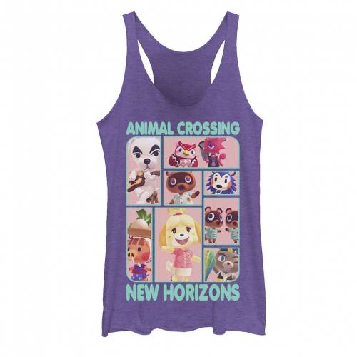 Licensed Character キャラクター ボックス タンクトップ 紫 パープル ジュニア キッズ Purple Licensed Character Animal Crossing New Horizons Group Box Up Andapt Com