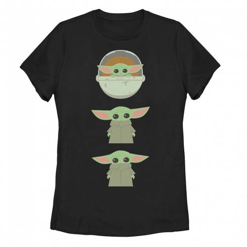 【★百貨店SALE★6/11夜夜中2時迄】文字記号 プルオーバー 黒いこと 黒いこと 【 LICENSED CHARACTER THE MANDALORIAN CHILD AKA YODA STACK TEE / BLACK 】 キッズ もの言う花 マタニティ トップス カットソー