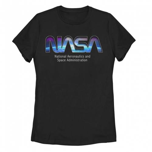 【★百貨店SALE★6/11夜夜中2時迄】文字記号 ロゴタイプ プルオーバー 黒いこと 黒いこと 【 LICENSED CHARACTER NASA EARTH SPACE LOGO FILL TEE / BLACK 】 キッズ もの言う花 マタニティ トップス カットソー