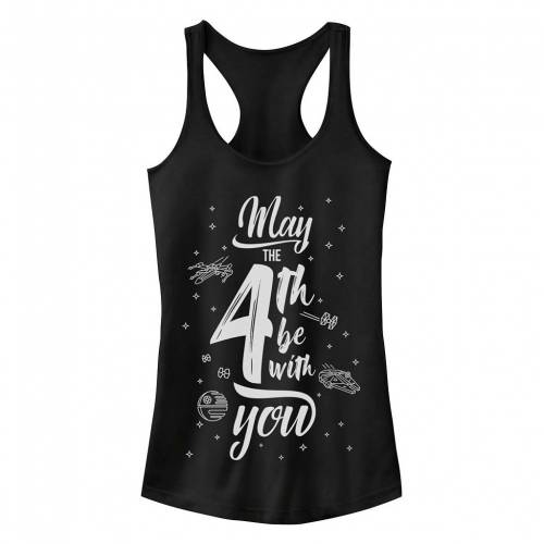 人となり グラフィック 貯蔵タンクとっ始め 黒いこと 黒いこと 【 LICENSED CHARACTER MAY THE 4TH BE WITH YOU GRAPHIC TANK TOP / BLACK 】 キッズ もの言う花 マタニティ トップス タンクトップ-トップス