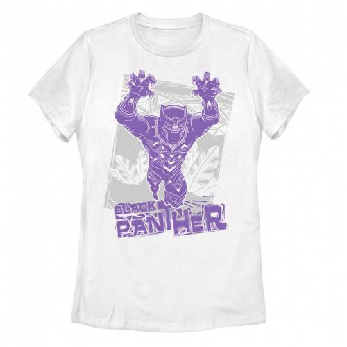 Licensed Character キャラクター 黒色 ブラック 紫 パープル Tシャツ 白色 ホワイト ジュニア キッズ Purple Licensed Character Marvel Black Panther Tropical Tee White Shirota Motors Jp