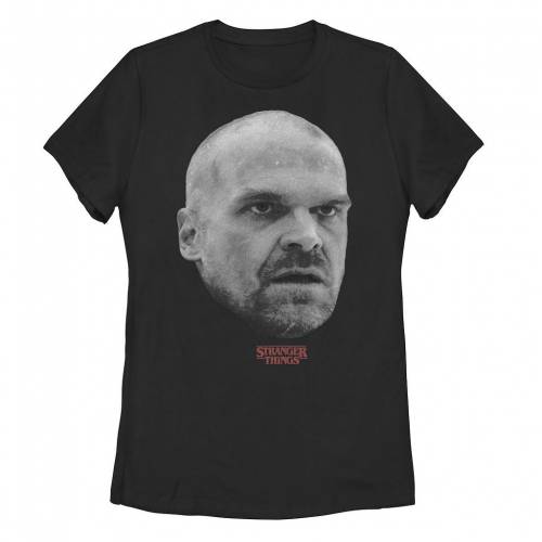 【★百貨店SALE★6/11夜夜中2時迄】文字記号 プルオーバー 黒いこと 黒いこと 【 LICENSED CHARACTER STRANGER THINGS 4 HOPPER BIG FACE TEE / BLACK 】 キッズ もの言う花 マタニティ トップス カットソー