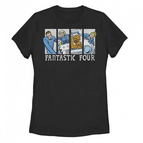 【★百貨店SALE★6/11夜夜中2時迄】文字記号 プルオーバー 黒いこと 黒いこと 【 LICENSED CHARACTER MARVEL FANTASTIC FOUR GROUP SHOT COMIC PANELS TEE / BLACK 】 キッズ もの言う花 マタニティ トップス カットソー