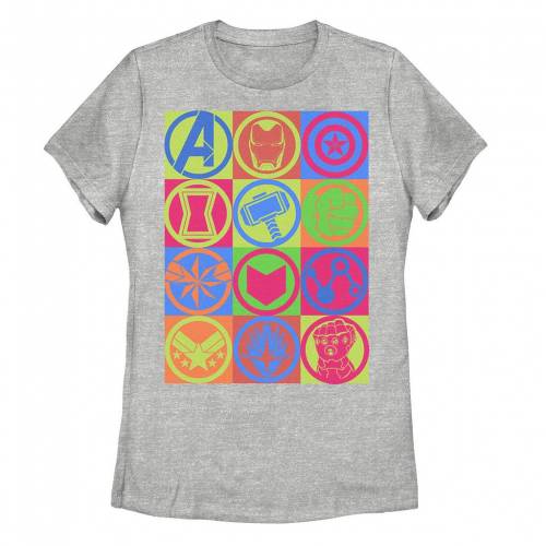 【★百貨店SALE★6/11夜夜中2時迄】文字記号 プルオーバー ギョリュウモドキ AVENGERS: 【 LICENSED CHARACTER MARVEL ENDGAME COLORFUL SYMBOL TEE / ATHLETIC HEATHER 】 キッズ もの言う花 マタニティ トップス カットソー