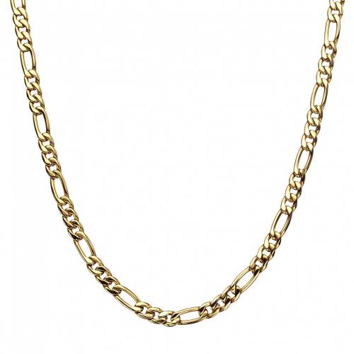 Unbranded ステンレス 銀色 スチール ネックレス ゴールド メンズ Unbranded Stainless Steel 6 Mm Figaro Chain Necklace Gold Tone Bouncesociety Com